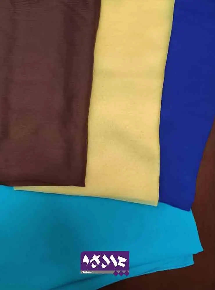 شال حریر کریشه ساده