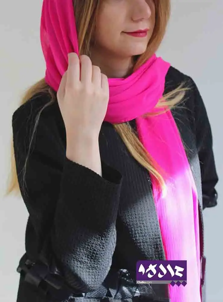 شال حریر کریشه ساده