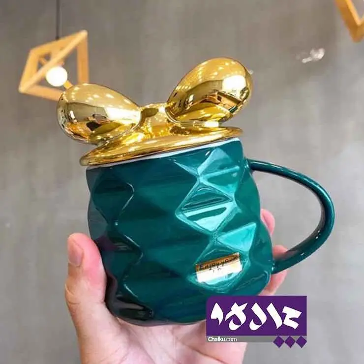 ماگ طرح پاپیون سبز