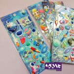 استیکر طرح گلکسی و فضانورد برجسته