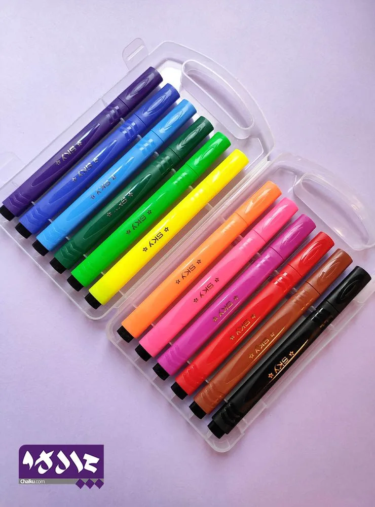 ماژیک رنگ آمیزی 12 رنگ اسکای